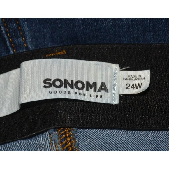 Sonoma Woman's PLUS Sized Skinny Leg Jeans Size 24W Stretch Comfort High Rise - Picture 7 of 9